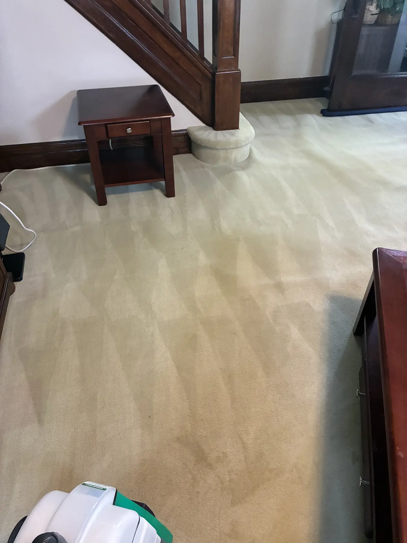 Wall-to-wall carpet with an even finish after KC Pro Cleaning service