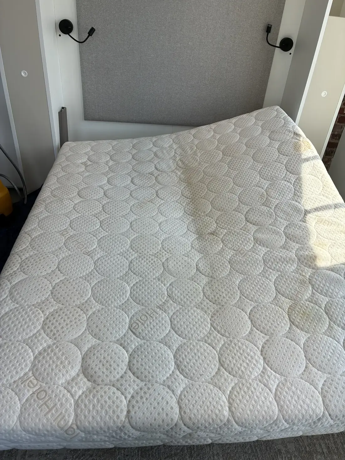 Quilted mattress from a project by KC Pro Cleaning